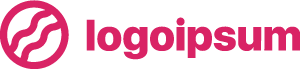 A pink logo is shown on the side of a black background.