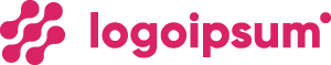 A pink logo is shown on the side of a black background.