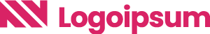 A pink and black logo for go