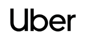 A black and white image of the word uber.